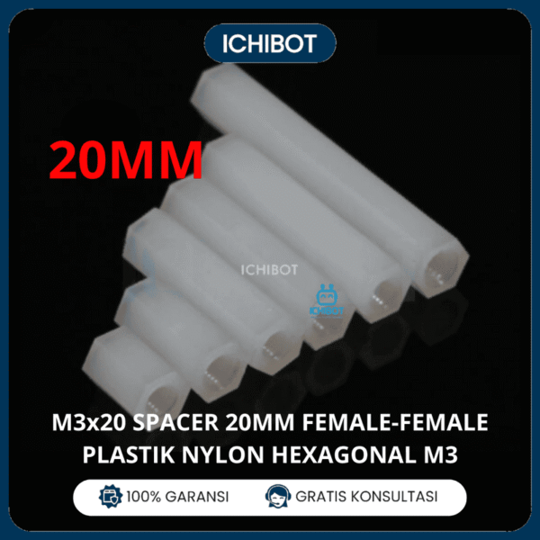 M3x20 Spacer 20mm 20 mm Female Female Plastik Nylon Hexagonal M3 2cm