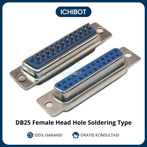 DB25 Female Head Hole Soldering Type Solder DB 25