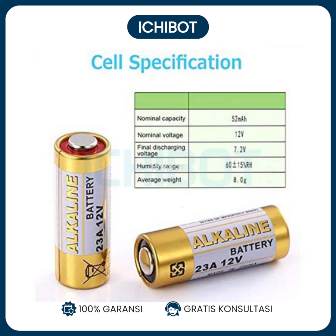 12V 23A Battery 12 V 23 A Baterai Remote Mobil Pintu Anti Maling