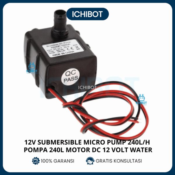 Pompa Air Mini DC 12V Submersible 240L/H Celup Water Pump Motor