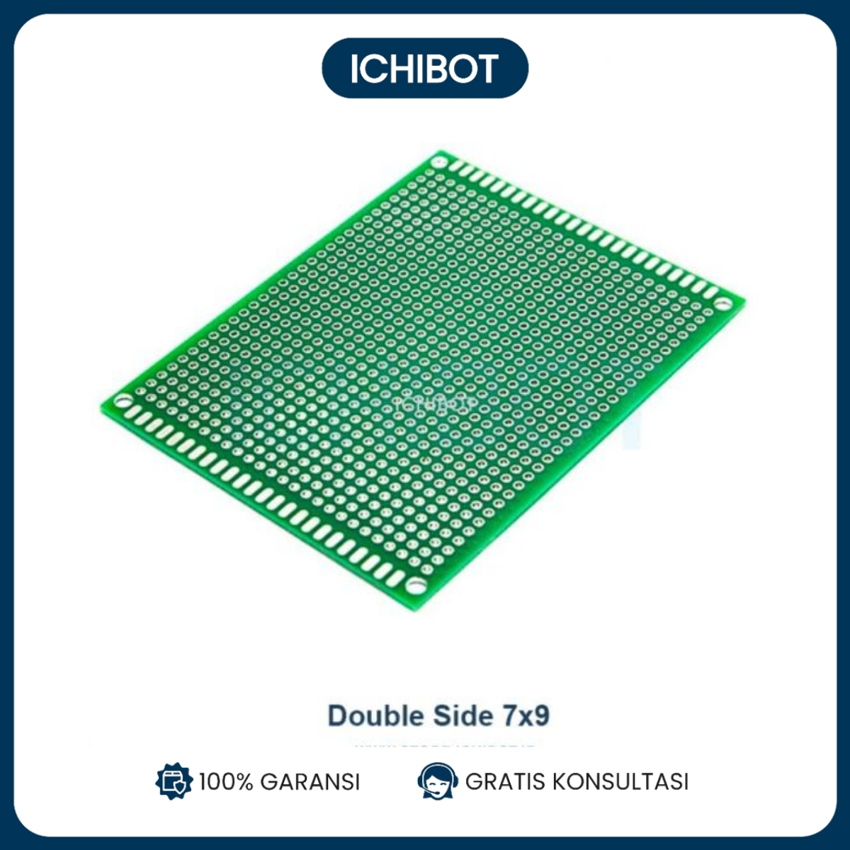 PCB Lubang 2.54mm Double Layer 7x9 cm Hijau 7cm 9cm
