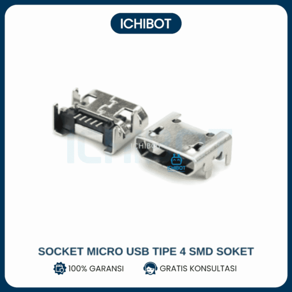 Socket Micro USB Tipe 4 SMD Soket