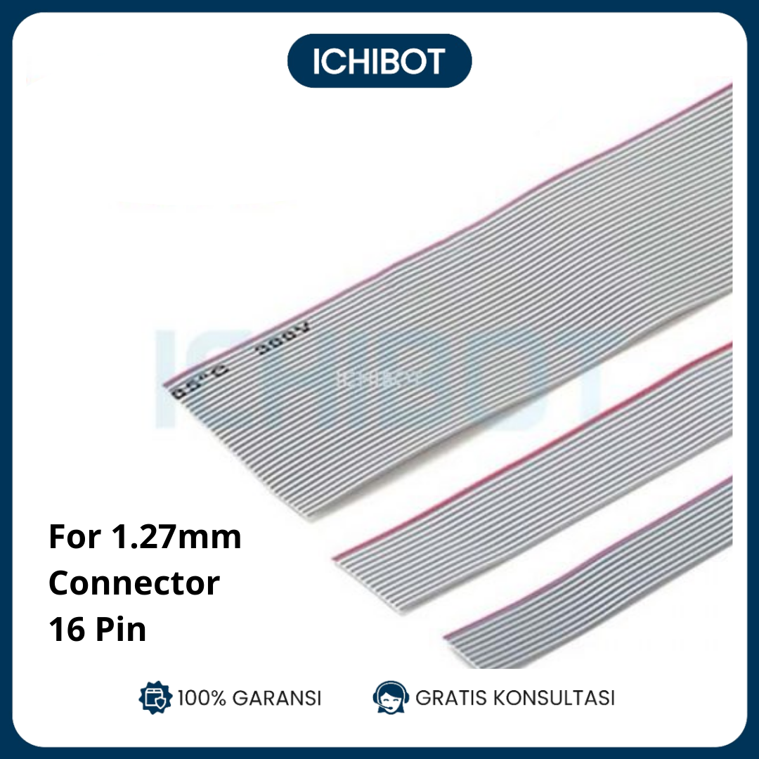 Kabel 16P Flat Gray Cable 1.27 Pitch Per Meter 16 P Sisir Deret