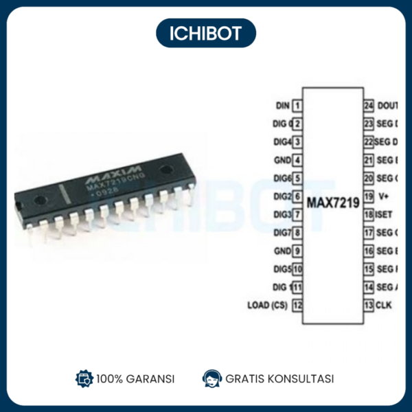 MAX7219 DIP Serial Interfaced 8 Digit LED Display Drivers MAX 7219