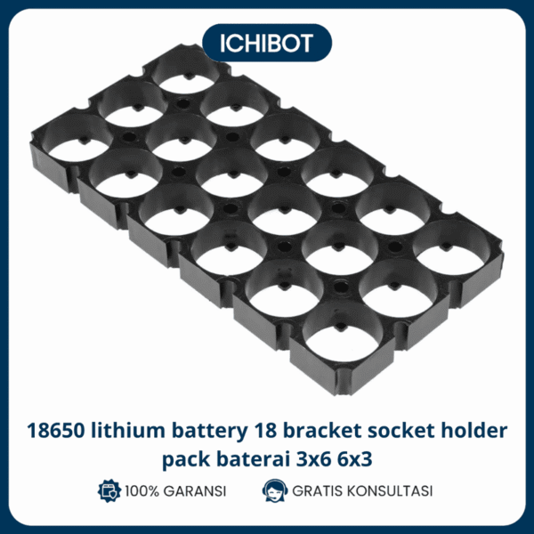 18650 lithium battery 18 bracket socket holder pack baterai 3x6 6x3