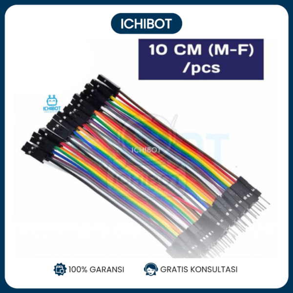 (10pcs) Kabel Jumper 10cm Male to Female 1 Pcs Dupont Wire Arduino Breadboard
