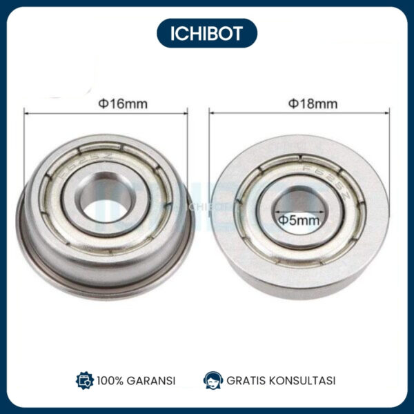 F625ZZ Flange Bearing 5x18x5mm Ball Bearing Laher CNC 3D Printer