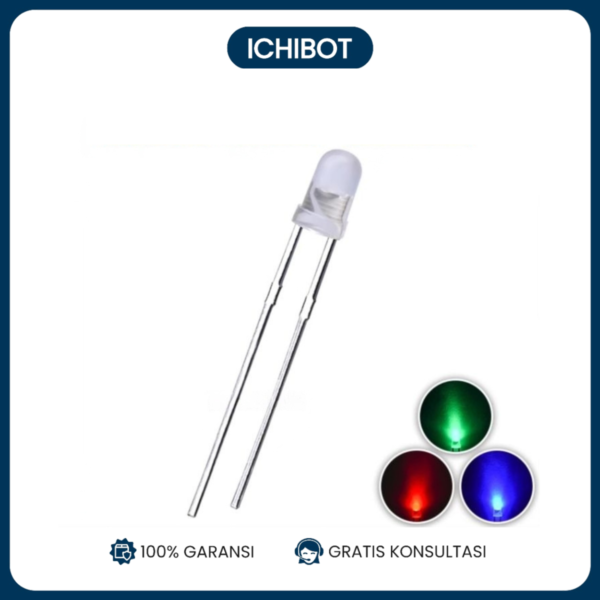 (10pcs) Led 3mm Warna Flashing Blink Otomatis 2 Pin - Slow
