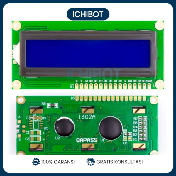 LCD 1602 16x2 Blue Screen with Backlight 5v