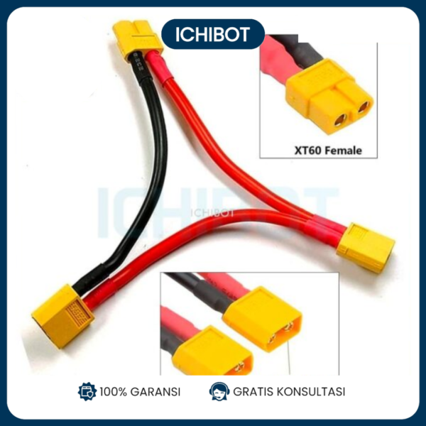 XT60 Series Battery Connector 1 Female to 2 Male Baterai Konektor