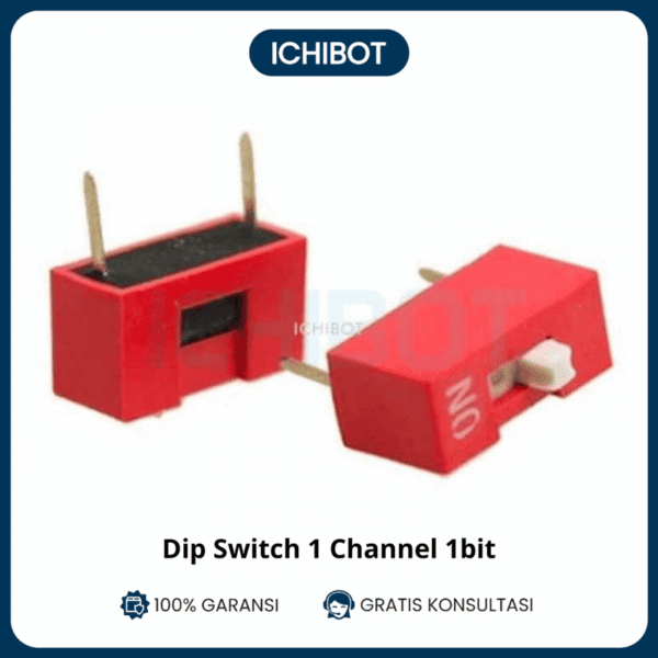 DIP Switch 1-Channel 1-Bit Flat Toggle Coding Switch PCB ON OFF