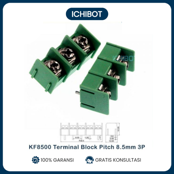 KF8500 Terminal Block Fence Pitch 8.5mm 3P - Hijau