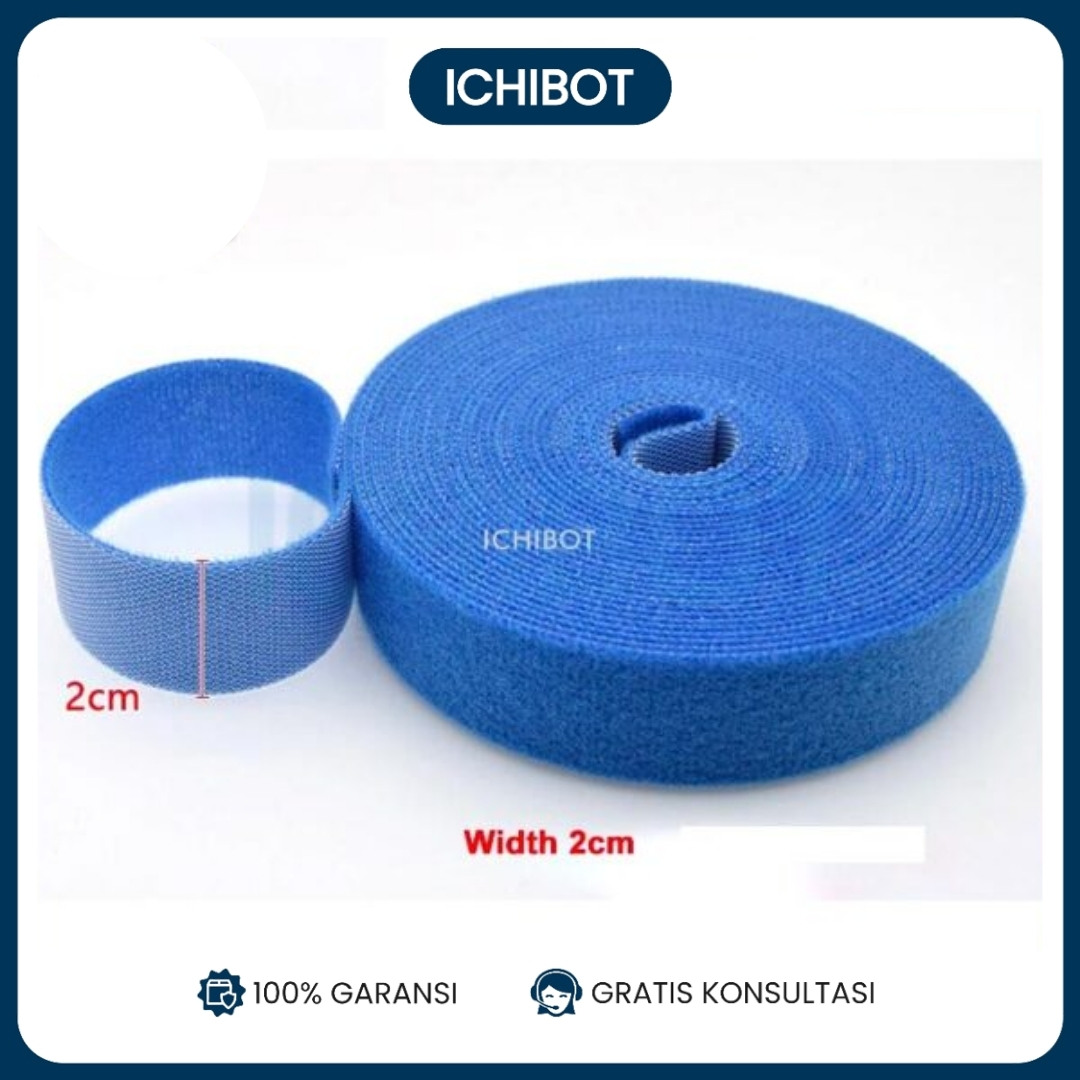 Velcro Perekat 2cm Panjang 1m 1 meter Kabel Baterai Tempel Rekat Kain