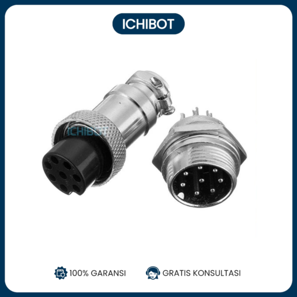 Aviation Plug Socket 12mm GX12 8P Connector Plug + Socket