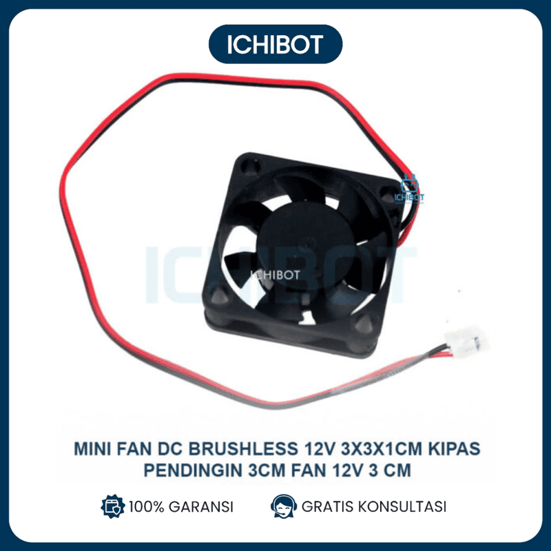 Mini Fan DC Brushless 12V 3x3x1cm kipas 3cm Fan 12V 3 cm silent