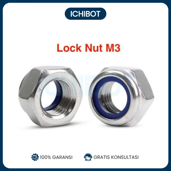 (10pcs) Lock Nut M3 Steel LockNut