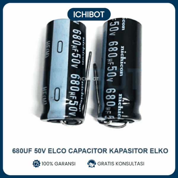 680uF 50v Elco Capacitor Kapasitor Elko 680 uF 50 volt