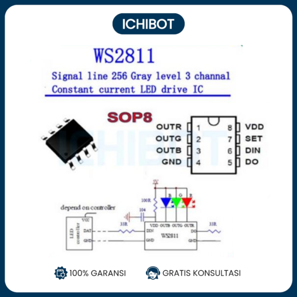 IC WS2811 Chip SOP-8 LED Driver Chip 2811
