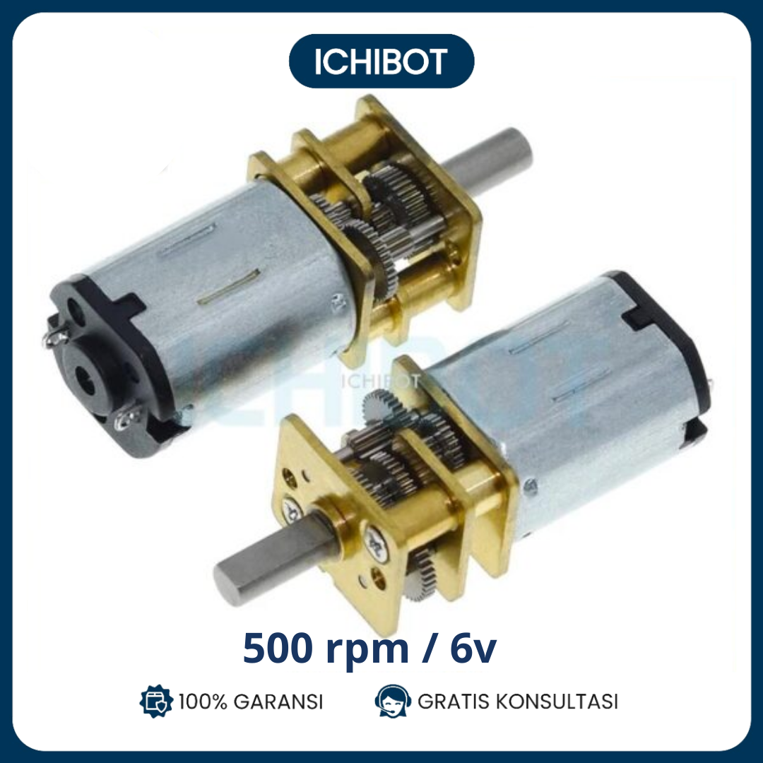 500rpm N20 6v Motor DC Geared Gearbox Kecil 6 Volt 500 rpm GA12