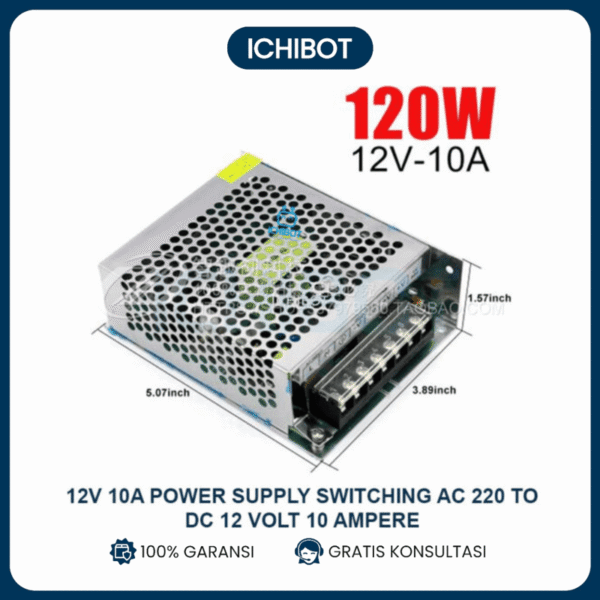 Power Supply Switching 12V 10A 220V to DC Adaptor CCTV LED Panel