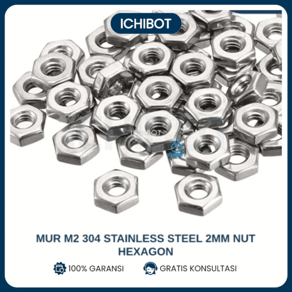 (10pcs) Mur M2 304 Stainless Steel 2mm Nut Hexagon