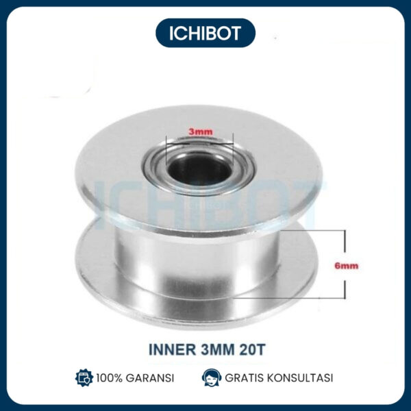 20T Diameter 3mm Inner Bore Pitch 2mm Timing Pulley 2GT Polos