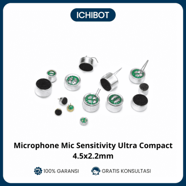 Microphone Mic Sensitivity Ultra Compact 4.5x2.2mm untuk Audio dan Elektronik