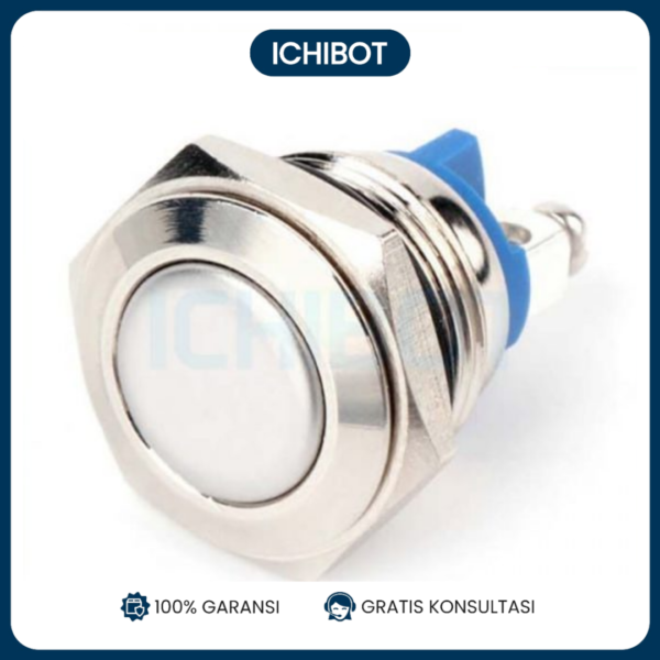 16mm Metal Button Waterproof And Rustproof Self Reset - Flat
