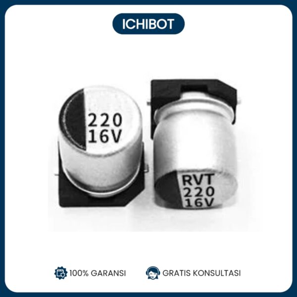 220uF 16v 8x10.5 SMD SMT Capacitor Elco Elko Kapasitor 220 uF