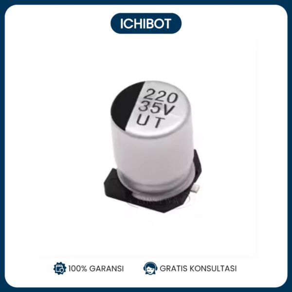 220uF 35v 8x10.5 SMD SMT Capacitor Elco Elko Kapasitor 220 uF