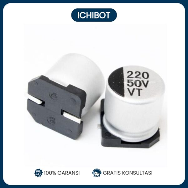 220uF 50v 8x10.5 SMD SMT Capacitor Elco Elko Kapasitor 220 uF