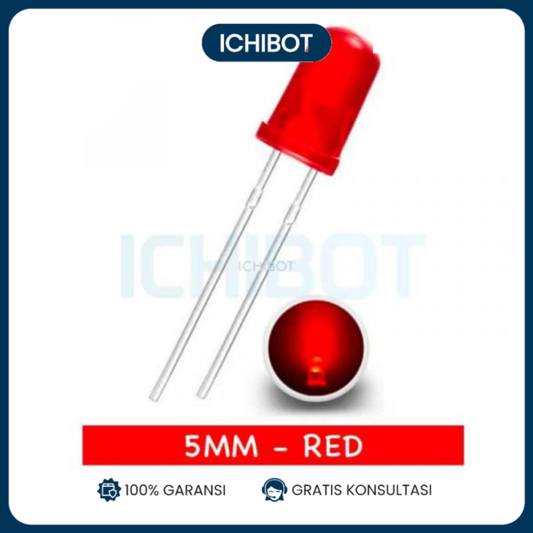 (10pcs) LED 5mm Diffused Round - Merah