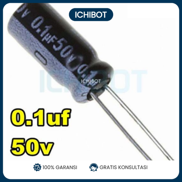 (10pcs) Elco 0.1uF 50V Capacitor Kapasitor Elko