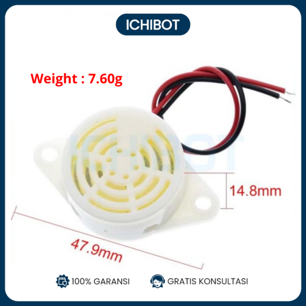 Buzzer Aktif SFM-27 Piezoelectric 3V-24V Type-I Active Buzzer