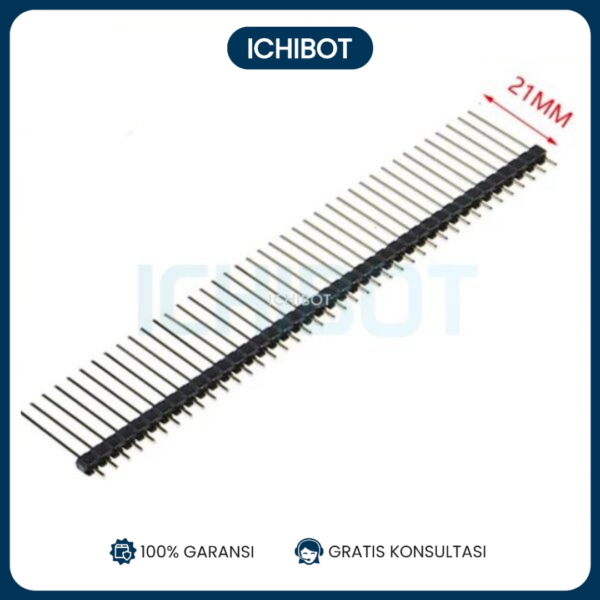 21mm Header Male 2.54mm Lurus Socket SIL Konektor Connector 21 mm 2.54