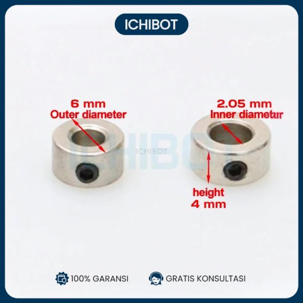 2.1mm 2mm Shaft Drill Locator Stop Collars Fixing Wheel M3