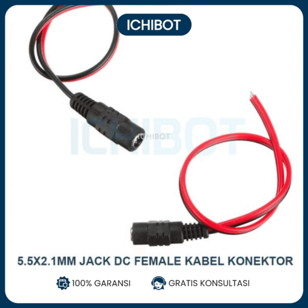 Kabel DC Jack 5.5x2.1mm Female 12V 25cm Connector Power Konektor
