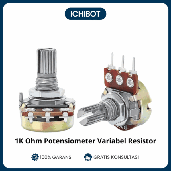 Potensiometer 1K Ohm Single Turn Variable Resistor 3-Pin PCB