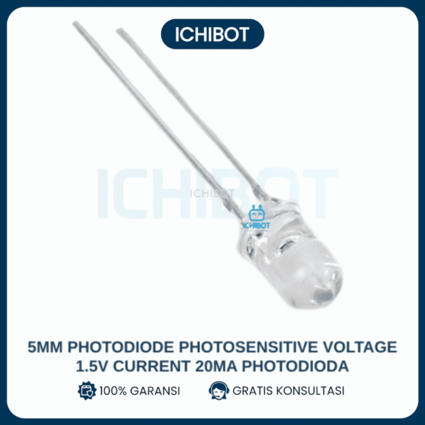 5mm Photodiode Photosensitive Voltage 1.5V Current 20mA Photodioda