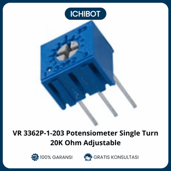 20K Potensiometer Single Turn 20K Ohm Adjustable VR 3362P-1-203