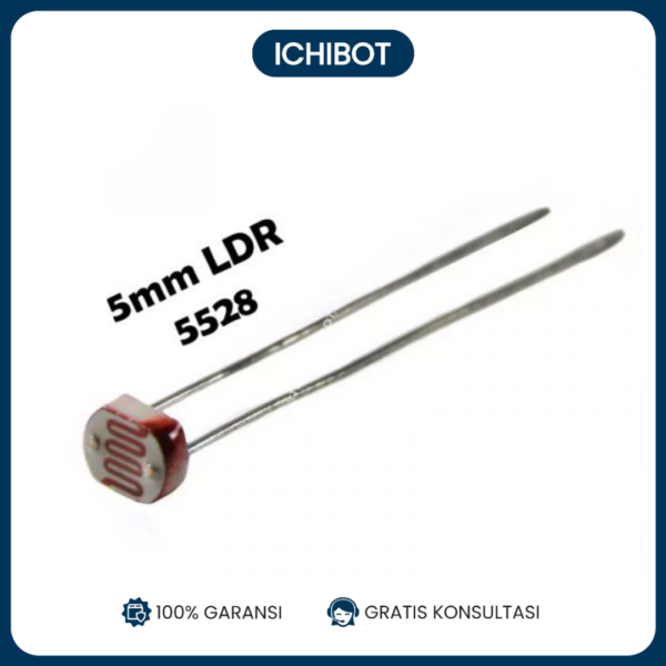 LDR 5mm Light Dependent Resistor Photoresistor GL5528 Sensor Cahaya
