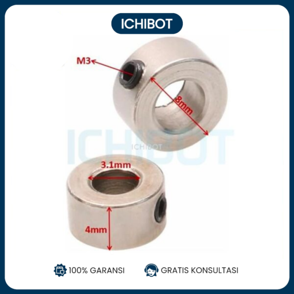 3.1mm 3mm Shaft Drill Locator Stop Collars Fixing Wheel M3