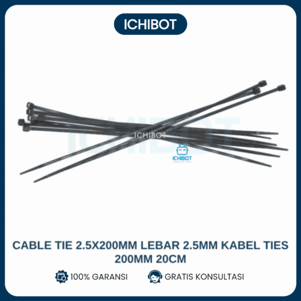 (10pcs) Cable Tie 2.5x200mm Lebar 2.5mm Kabel Ties 200mm 20cm