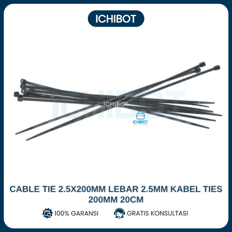 Cable Tie 2.5x200mm Lebar 2.5mm Kabel Ties 200mm 20cm