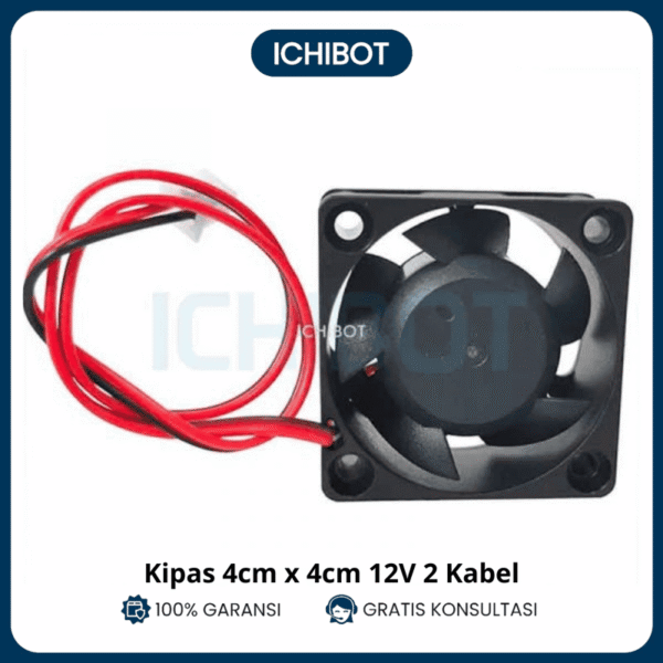 Kipas 4cm 12V 2 Kabel Fan 4 cm Computer Exhaust 4x4 4*4 Cooling