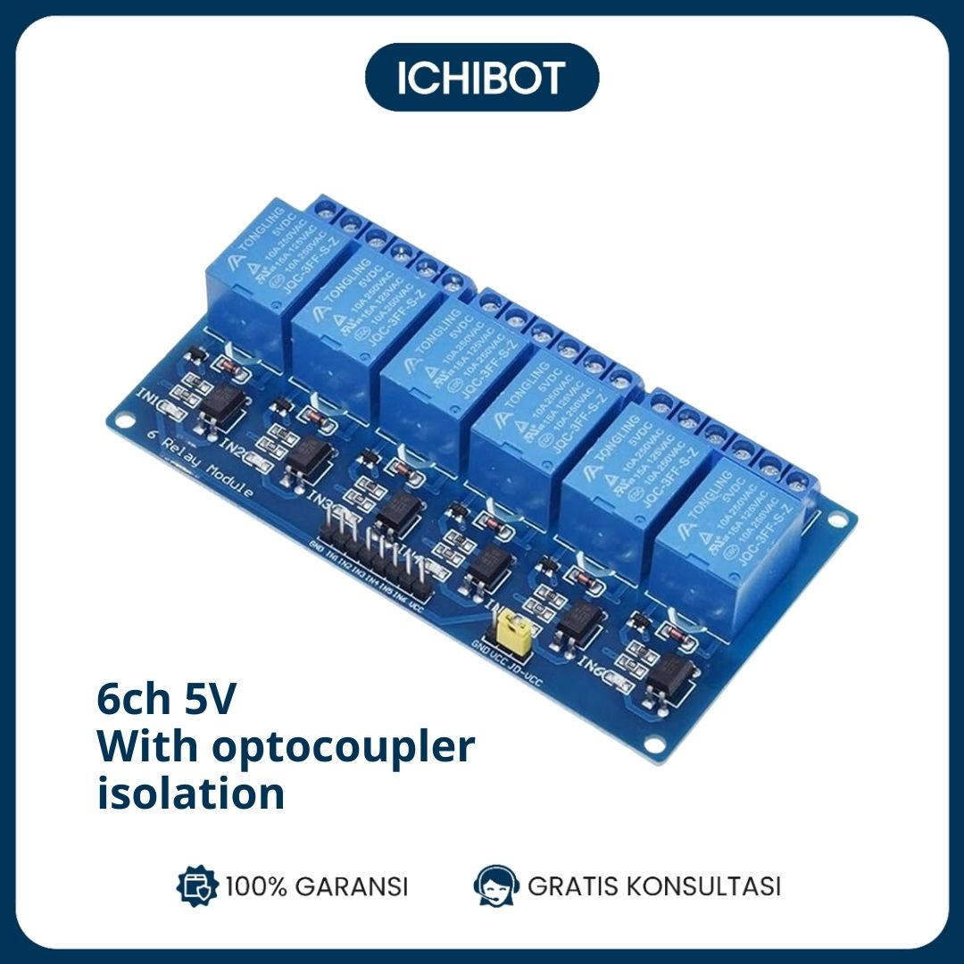 Modul Relay 5V 6 Channel 6ch Chanel with Optocoupler