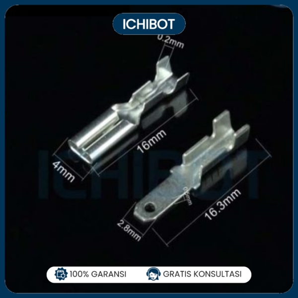 2.8mm Plug Spring Terminal + Karet Isolasi