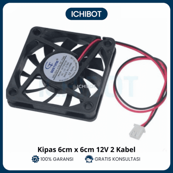 Kipas 6cm 12V 2 Kabel Fan 6 cm Computer Exhaust 6x6 6*6 Cooling