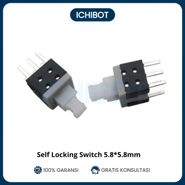 Saklar Switch Self Locking 5.8x5.8mm 6 Pin