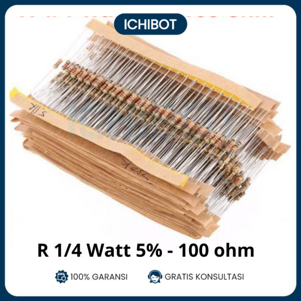 10x Resistor 1/4 Watt 5% 100 ohm Metal film